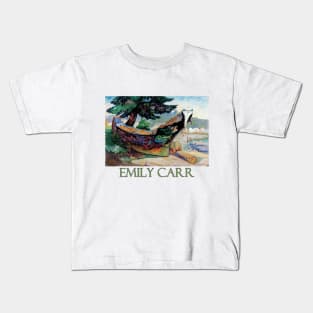 War Canoe, Alert Bay (1912) by Emily Carr Kids T-Shirt